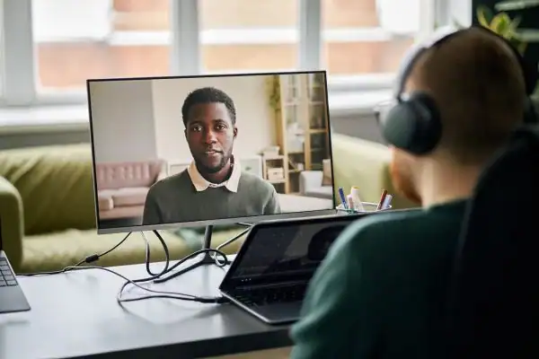 Man attending online mediation Billericay MIAMS session